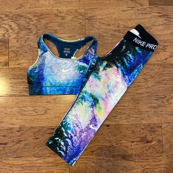 Nike Pro Matching Sports Bra + Pants - Picture 4 of 5